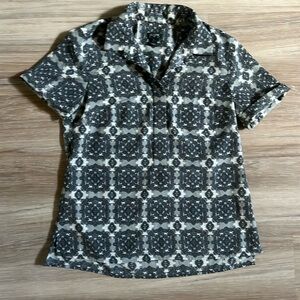 Women’s J. CREW, Button Down, Collared, Cuffed Short Sleeves, Multi Colors, 0